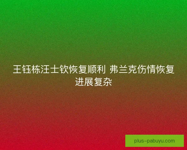 王钰栋汪士钦恢复顺利 弗兰克伤情恢复进展复杂